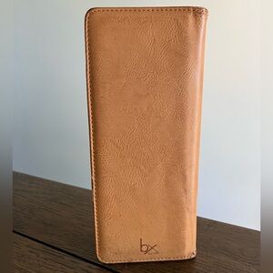 Vintage Buxton Brown Genuine Leather Envelope Wallet Purse Card Holder Photo